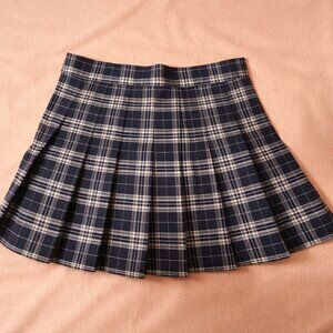 Plaid Pleated Skort Mini Skirt (Built-In Shorts) - Brand New with Tags